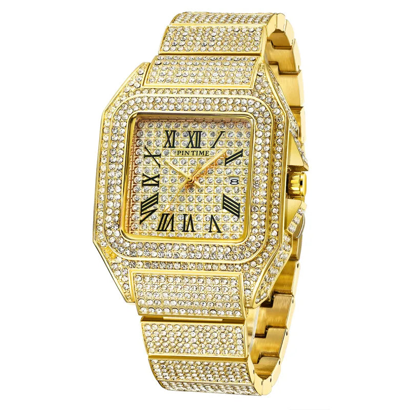 Full Diamond Ice Luxury Watch. Ultra Thin Waterproof - Luxury Men & Women's Watch.