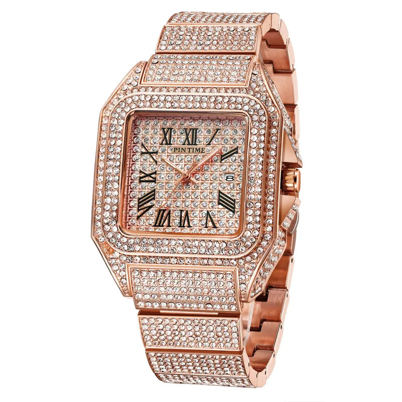 Full Diamond Ice Luxury Watch. Ultra Thin Waterproof - Luxury Men & Women's Watch.